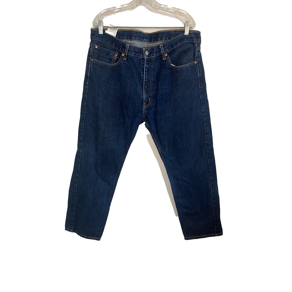 Levi's 505 Dark Wash Straight Leg Denim Jeans 38" Western Classic 2019 Preppy
